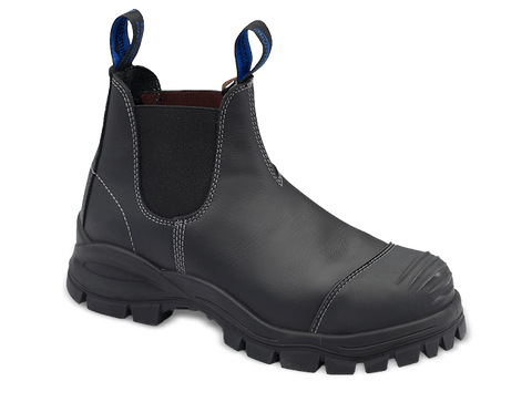 Blundstone #990 Black Leather Boots (Steel Toe)