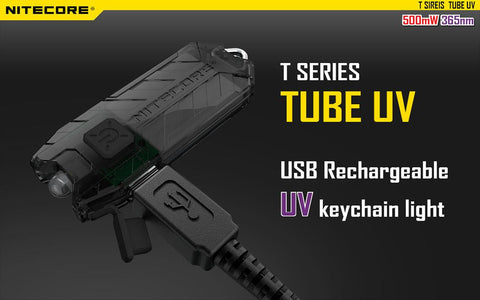 Nitecore Tube UV USB Rechargeable Keychain UV Light